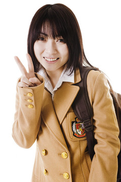 中國女孩肖像。