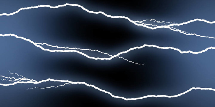 橫向的閃電圖