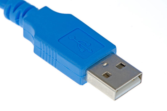 藍色的電腦USB 2電纜