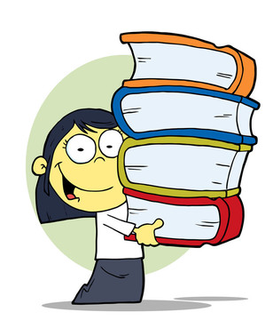 亞洲女孩與書籍