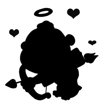 Cupid的黑色剪影