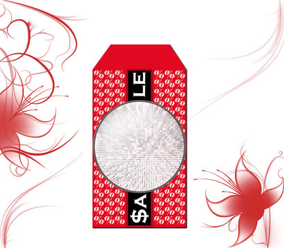 銷售標(biāo)簽和中國(guó)的紅色信封