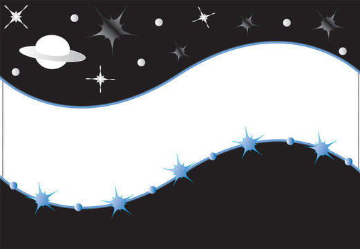 夜晚的天空框架；白色的框架