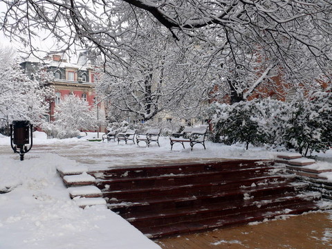 雪在Sofia臺(tái)；保加利亞