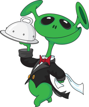帶有托盤的外星人