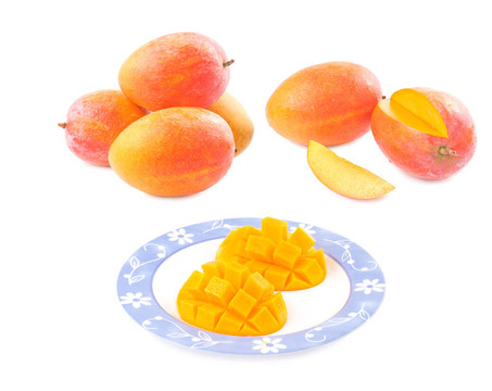 新鮮美味的芒果水果；熱帶水果。