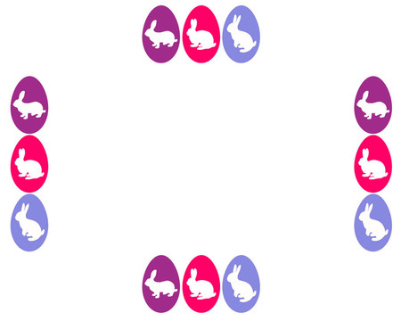 復(fù)活節(jié)兔子和復(fù)活節(jié)彩蛋卡與