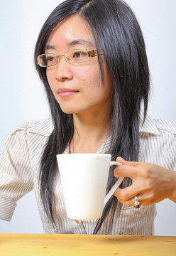 中國商人喝咖啡