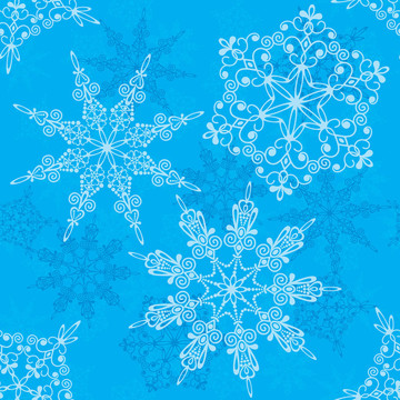 無縫雪花圖案