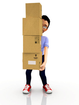 3D人與盒
