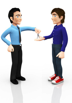 3D男人給他的兒子鑰匙