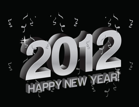 2012新年快樂與紙屑