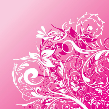 花的抽象背景；向量