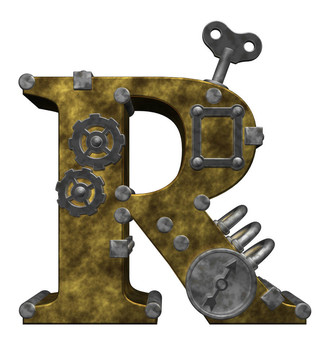 蒸汽朋克字母R