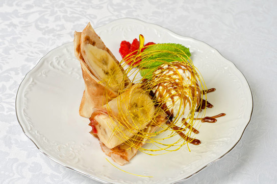 美味的煎餅甜點(diǎn)