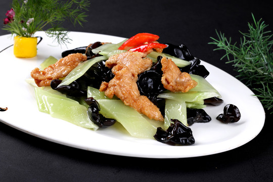 滑炒肉片