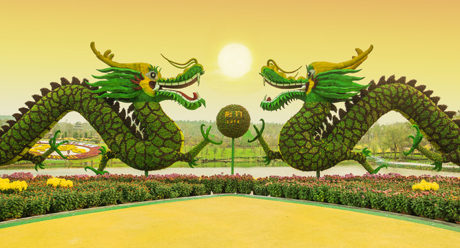 雙龍戲珠
