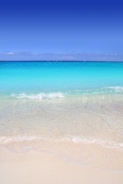 加勒比海綠松石海灘白色沙灘