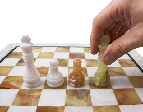 在船上的一個棋子