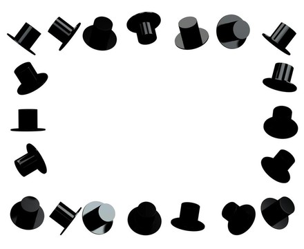 黑帽相框3D渲染