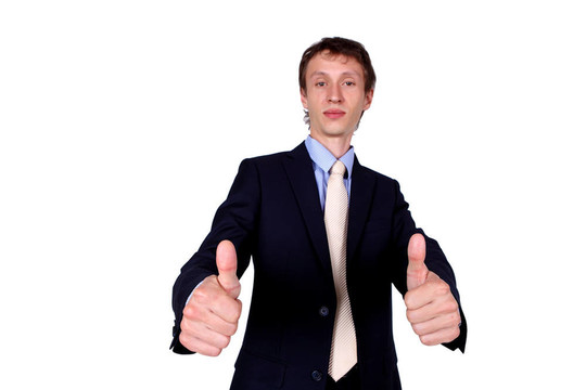 商人的手勢(shì)可以在工作室