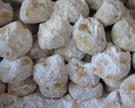 kourabiedes；希臘的圣誕餅干