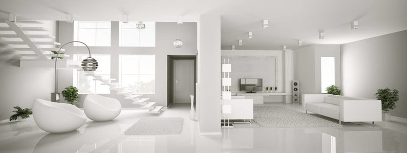 白色公寓室內(nèi)全景3D