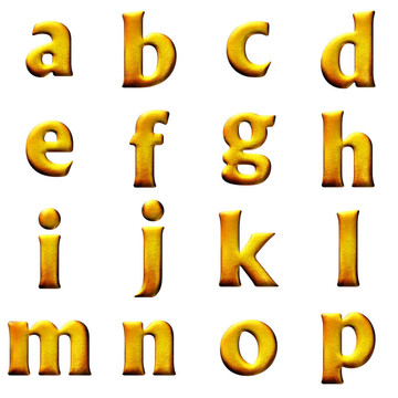 3D金色字母
