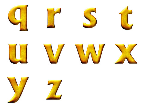 3D金色字母