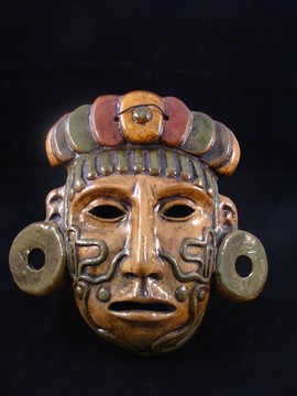 Maya Warrior的粘土面具