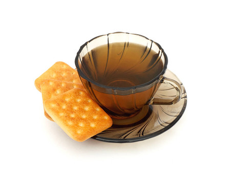 一杯茶和一些餅干
