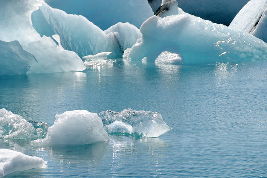 在冰島jokulsarlon湖