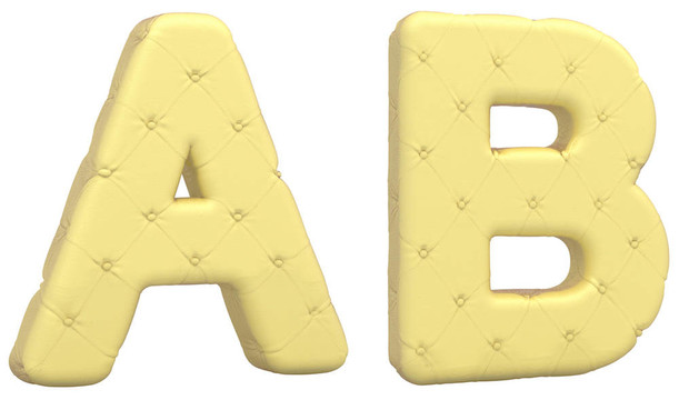 豪華軟皮革字體B字母孤立