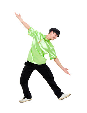 年輕迷人的男子跳舞