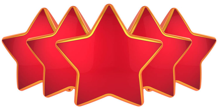 紅色的星星。最好的選擇