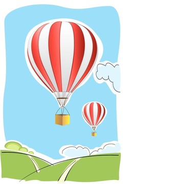 降落傘在空中
