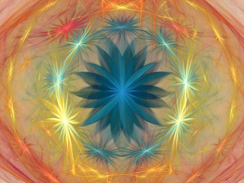分形背景-花幻想