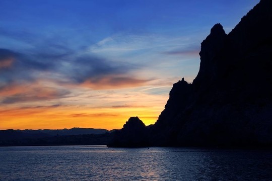 圣安東尼奧角哈韋阿xabia夕陽從海