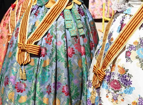 falleras服裝服飾細(xì)節(jié)從瓦倫西亞火