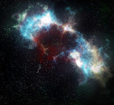 外層空間云星云和恒星