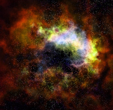 外層空間云星云和恒星