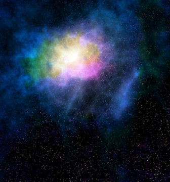 外層空間云星云和恒星