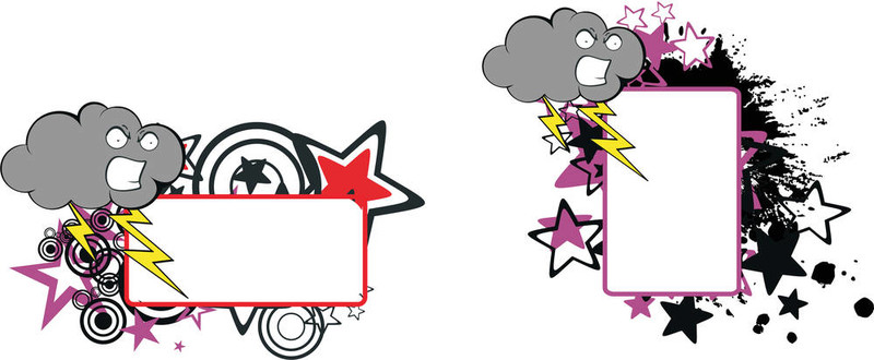 云卡通分隔開的