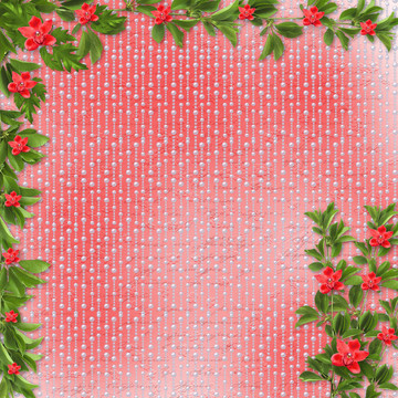 邀請或祝賀的紅色蘭花卡