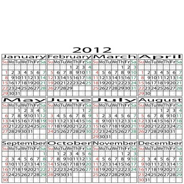 2012日歷景觀導(dǎo)向