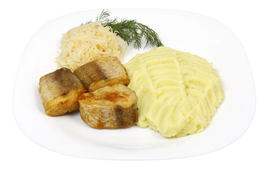 烤魚配土豆泥