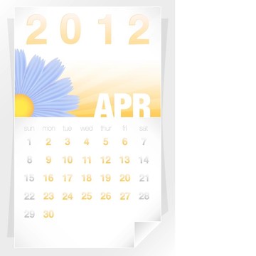 2012花四月日歷