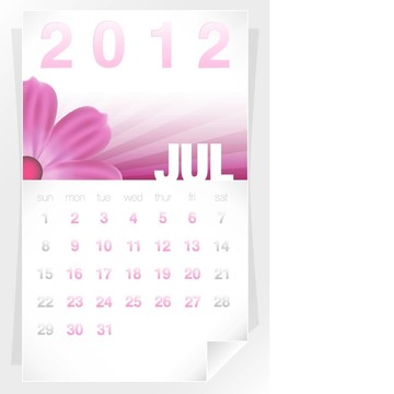 2012花七月日歷