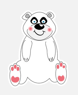 可愛北極熊插畫