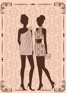 美麗時尚的女孩。